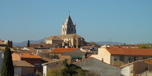 Vista de Torrelaguna con la iglesia de la Magdalena al fondo