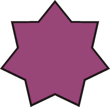 Polígono estrellado. 7 puntas