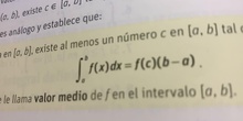 Teorema del valor medio del cálculo integral.