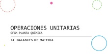 Balances de Materia