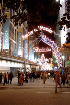 La calle Preciados en Navidad, Madrid