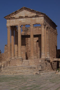 Templo, Ruinas romanas de Sbeitla, Túnez