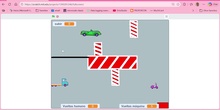 Programa con Scratch, un circuito para competir contra dos contrarios con distinto tipo de movimiento. 