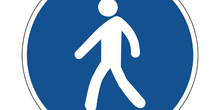 Camino reservado para peatones