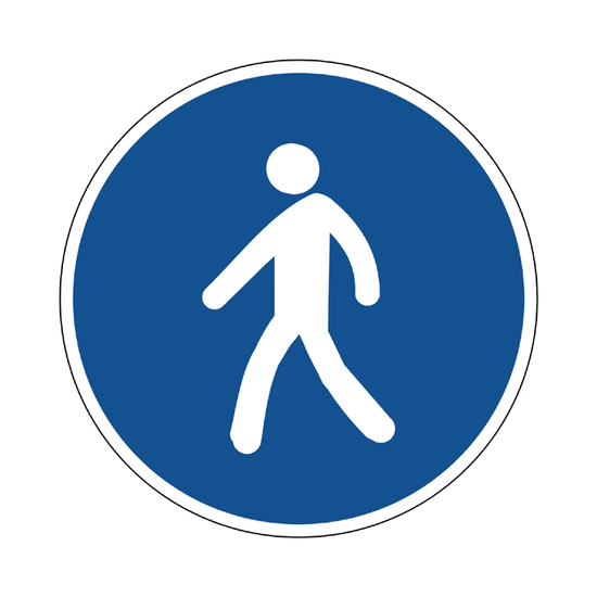 Camino reservado para peatones