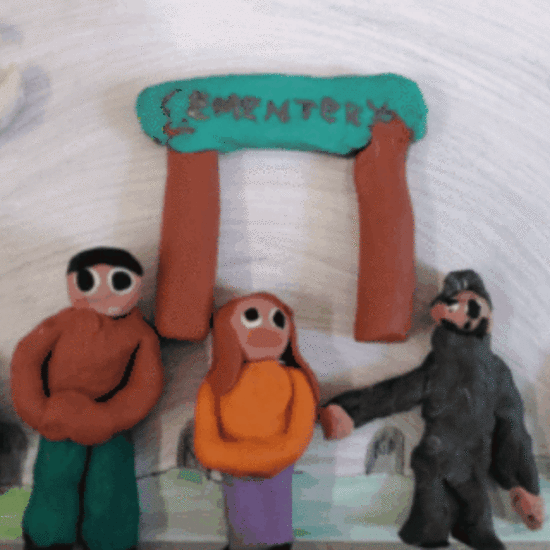 Stop motion film 6thA_ The cementery