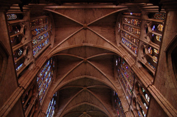 Pilares y bóvedas de la Catedral de León, Castilla y León