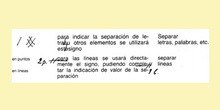 Signo de corrección: separar letras