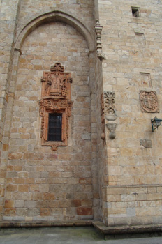 Detalle de la fachada de la Catedral de Mondoñedo, Lugo, Galicia