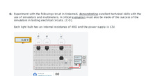 Tarea PAI- Experiencia1 y 2- Ley de Ohm y tinkercad