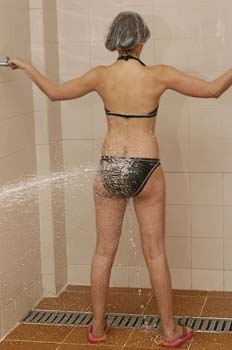 Chorros a presión: posición espalda glúteos movimiento circular