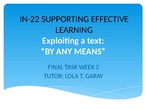 IN-22 SUPPORTING EFFECTIVE LEARNING Project_Lola