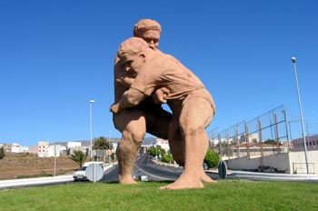 Monumento a la lucha canaria. Vecindario