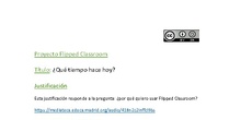 Proyecto flipped classroom. Las estaciones.