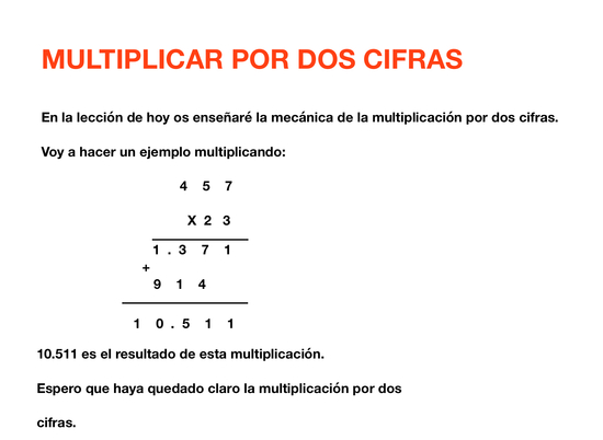 LA MULTIPLICACIÓN 