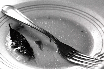 Tenedor sobre un plato