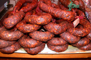 Ristras de chorizos