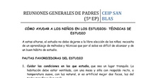 5º de Primaria - TECNICAS DE ESTUDIO I