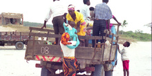 Transporte de personas en camioneta, Nacala, Mozambique