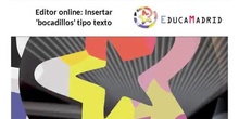 Editor online: Insertar 'bocadillos' tipo texto