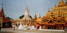 Pagoda Shwezigon en Bagan, Myanmar