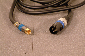 Cable canon 3 pin RCA