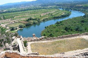 Vistas del Ebro desde el Castillo de Miravet, Tarragona