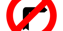 Giro a la derecha prohibido