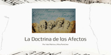 Trabajo HISTORIA DE LA MÚSICA I-MATRÍCULA DE HONOR. "La Doctrina de los afectos". 5º EEPP