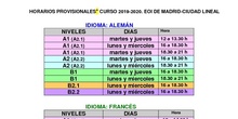 grupos EOI curso 2019-2020