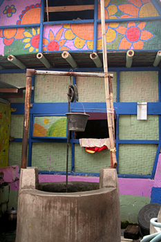 Pozo de agua, Copi River, Jogyakarta, Indonesia