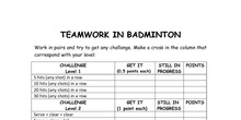 BADMINTON CHALLENGE