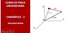 Cinemática 2 - Velocidad media