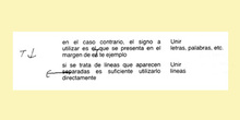 Signo de corrección: unir letras