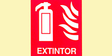 Incendio: extintor señal grande