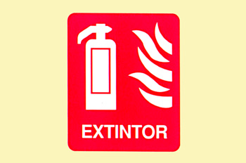 Incendio: extintor señal grande
