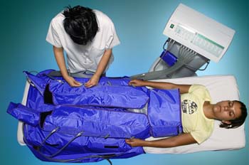 Presoterapia: conexión de tubos