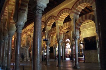 Columnas y arquerías de la Catedral de Córdoba, Andalucía