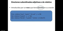 Oraciones subordinadas de relativo