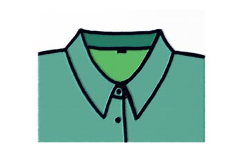 Cuello camisero con pie