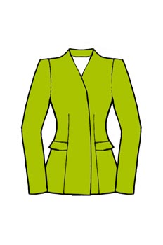 Chaqueta con escote de cuello chimenea