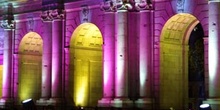 Arcos de la Puerta de Alcalá iluminados