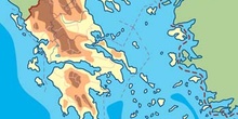 Mapa físico de Grecia