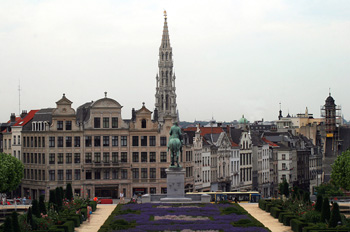 Monte de las Artes, vista del centro de Bruselas, Bélgica