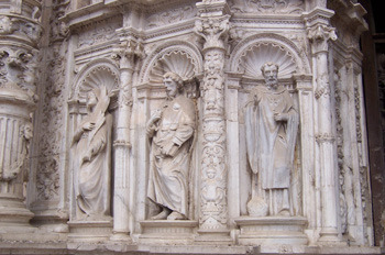 Detalle, Portada de Santa María, Calatayud, Zaragoza