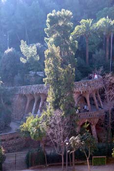 Zona de jardines, Parque Güell, Barcelona