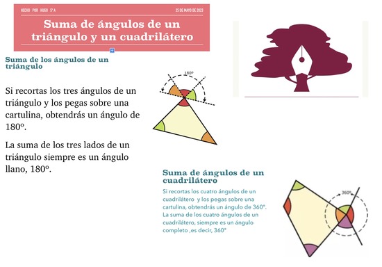 SUMA DE ÁNGULOS DE UN TRIÁNGULO Y UN CUADRILÁTERO