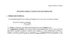 SV y estructura del Predicado