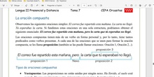 Lengua II Tema 7 Clase 76 20260520 - Oraciones compuestas: tipos