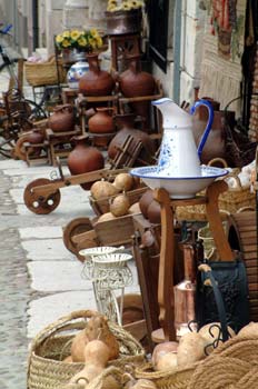 Venta de artesanía, Chinchón, Madrid